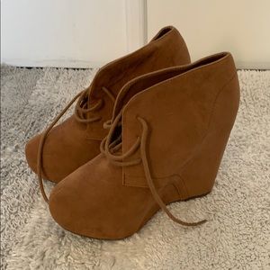Shi by journeys platform wedge booties